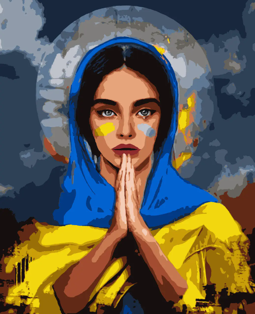 

Картина по номерам "Молитва за Украину" 40*50 см