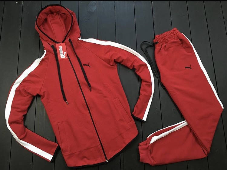 

Спортивний чоловічий костюм Puma трикотаж двунитка, червоний, Красный