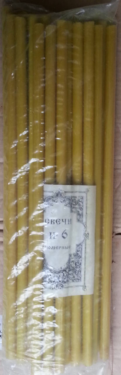 

Свечи церковные № 6 ( 30 шт.), Желтый