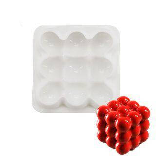 

Силіконова форма для муссових тортів Куб, Белый