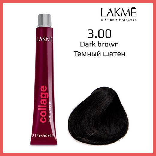 

3/00 Тёмно-каштановый крем-краска для волос 60 мл Collage Lakme