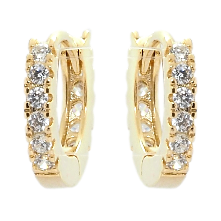 

Серьги Xuping Позолота 18K колечки "Дорожки циркония"