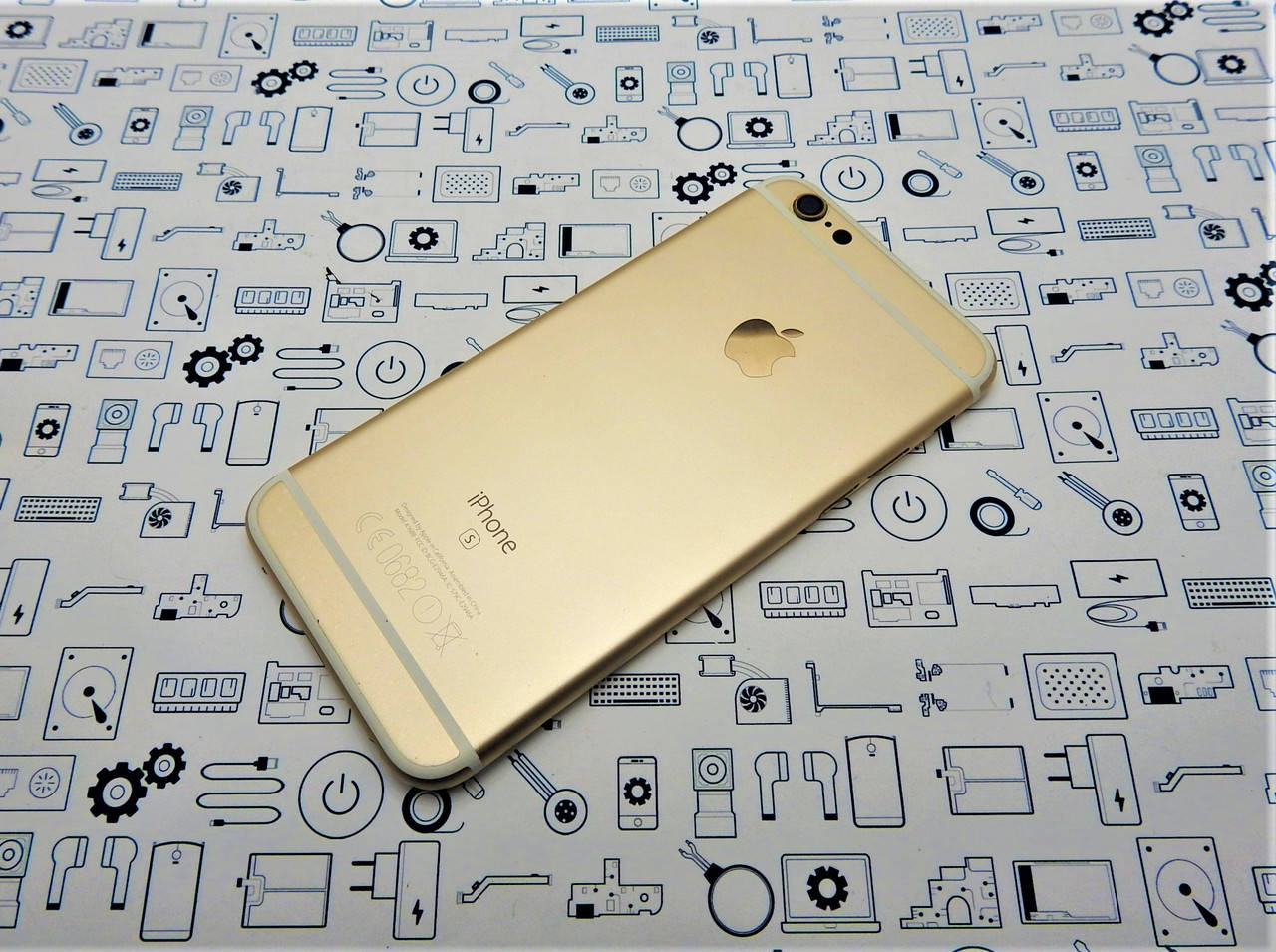 

Задняя крышка Apple iPhone 6s золото Сервисный оригинал с разборки, Золотистый