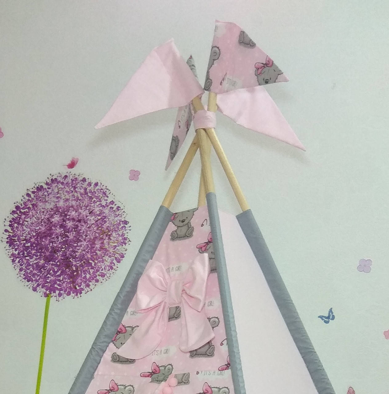 

Флажки на палки в цвет вигвама