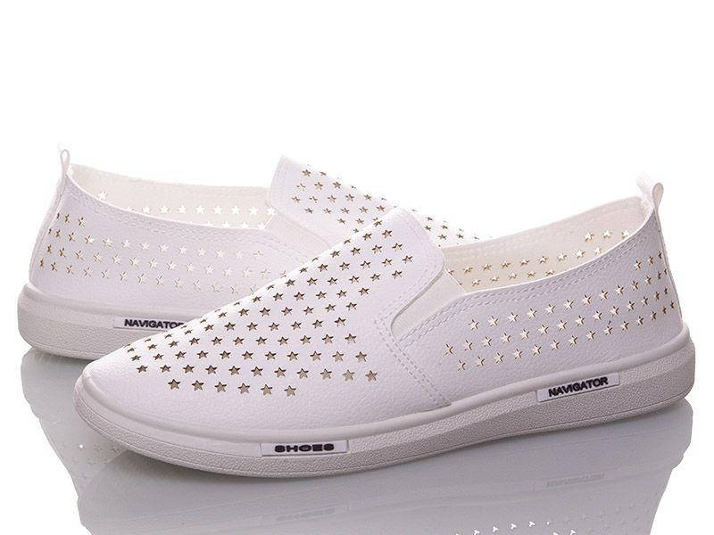 

Слипоны, мокасины Navigator женские белые 38