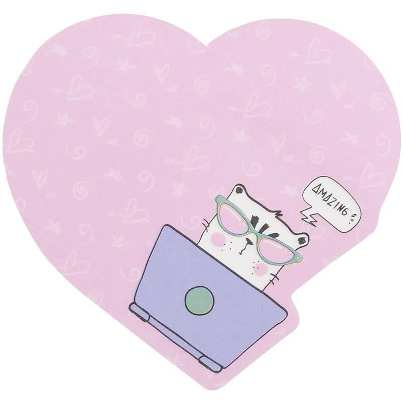 

Папір д/нотаток з клейким шаром Cat amazing 70*70мм 50 арк, Розовый