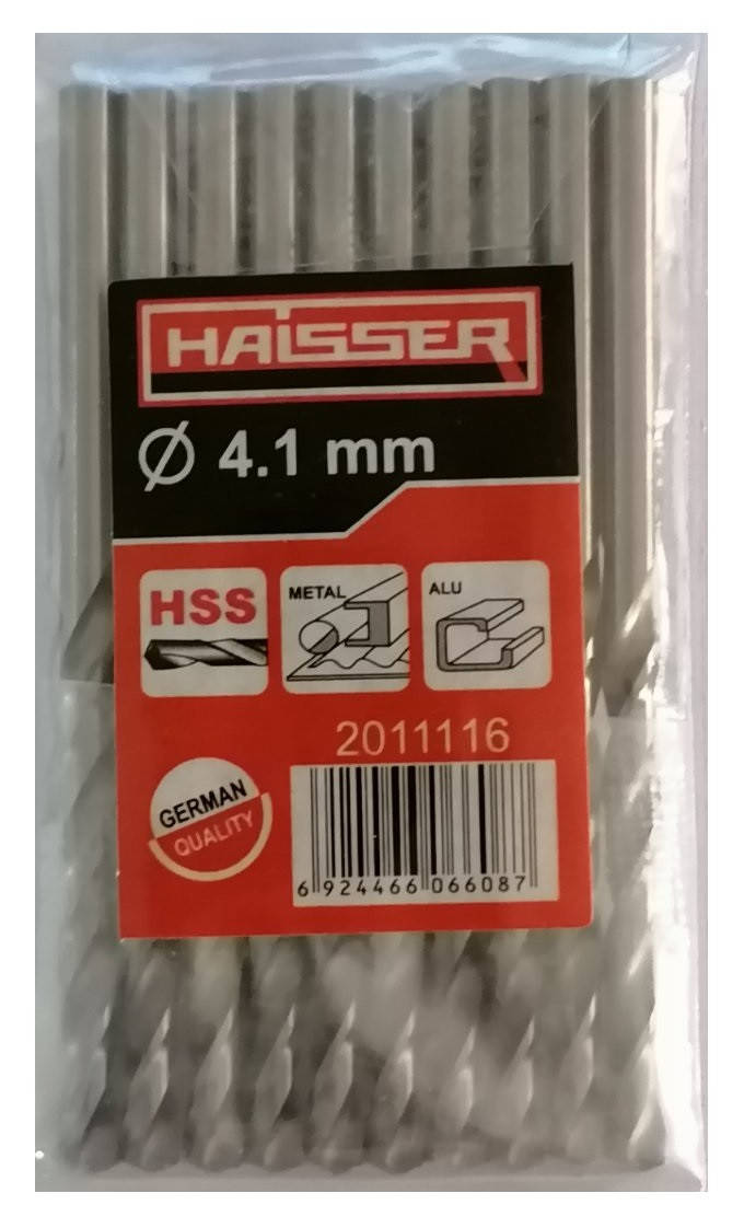 

Сверло по металлу 4.1х43х75 мм цилиндрический хвостовик (DIN 338), HAISSER (HS101053/2011116)