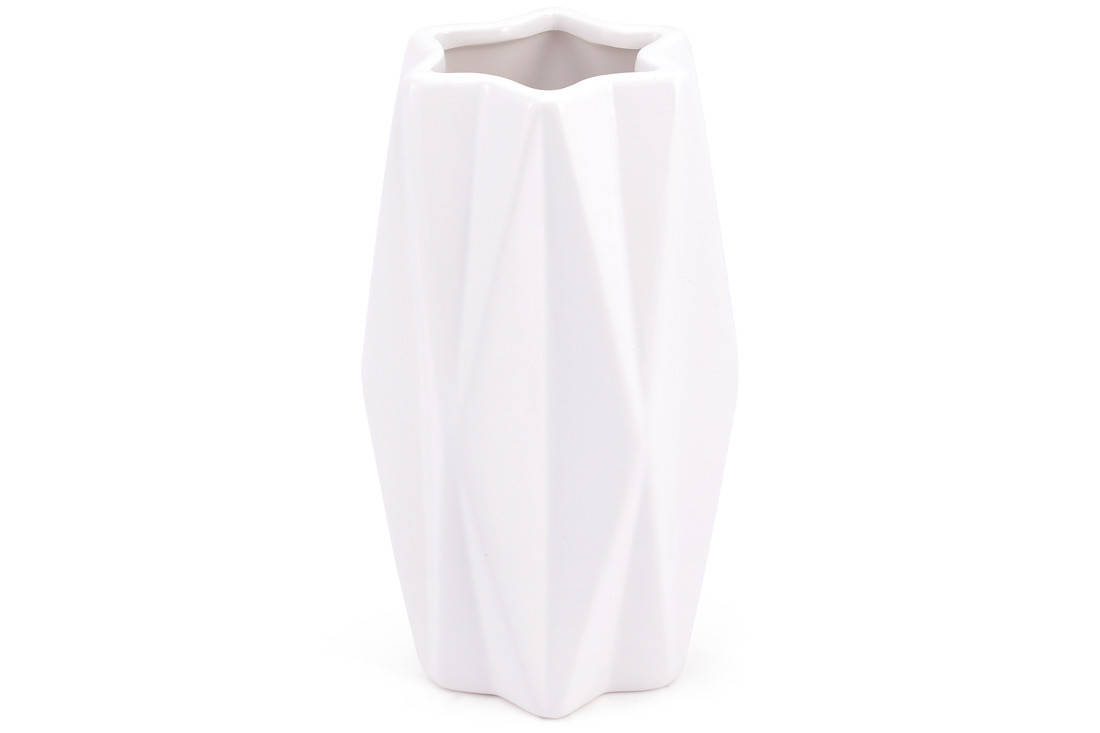 

Ваза керамическая, 19см, цвет - белый, Розовый