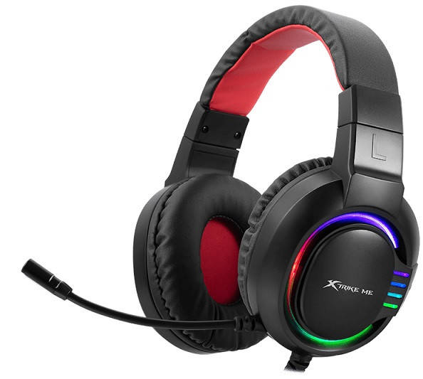 

Наушники игровые XTRIKE ME Gaming RGB Backlight GH-405, USB-AUX, черные, Черный