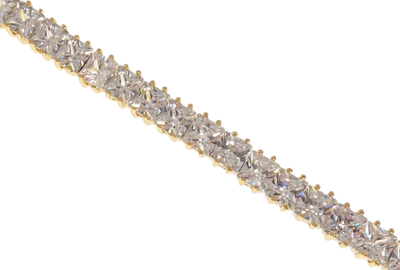 

Браслет Xuping Позолота 18K "Дорожка кристаллов" длина с доп.замком 17,19см х 6мм