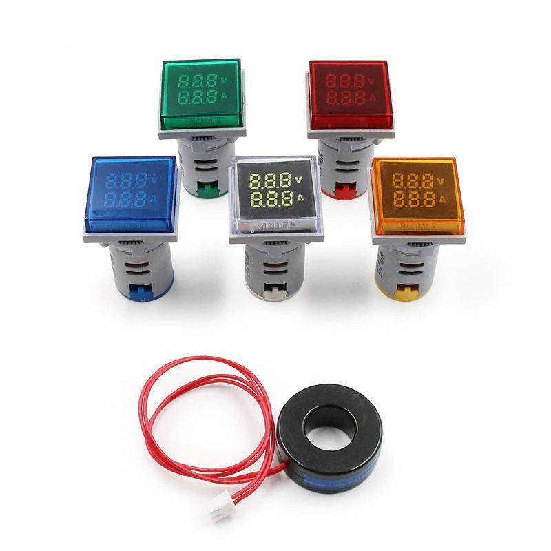 

Амперметр+вольтметр с подсветкой 100А зеленый ST 914G, Зелёный