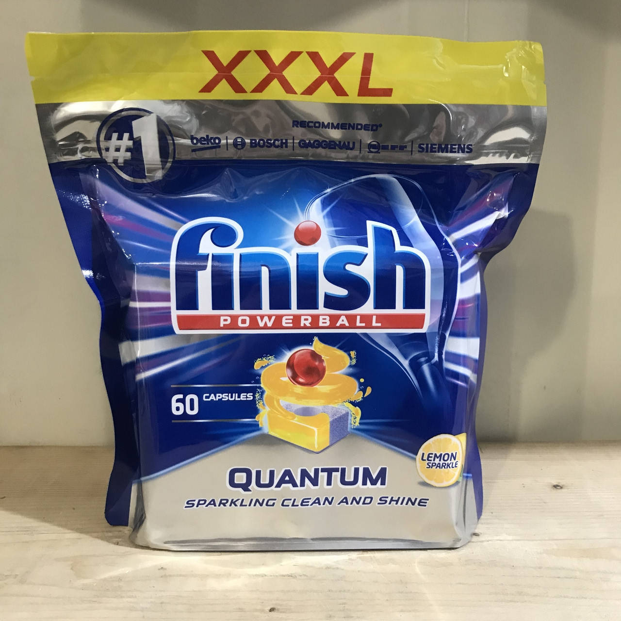 

Таблетки для посудомийної машини finish quantum lemon, 60 шт.