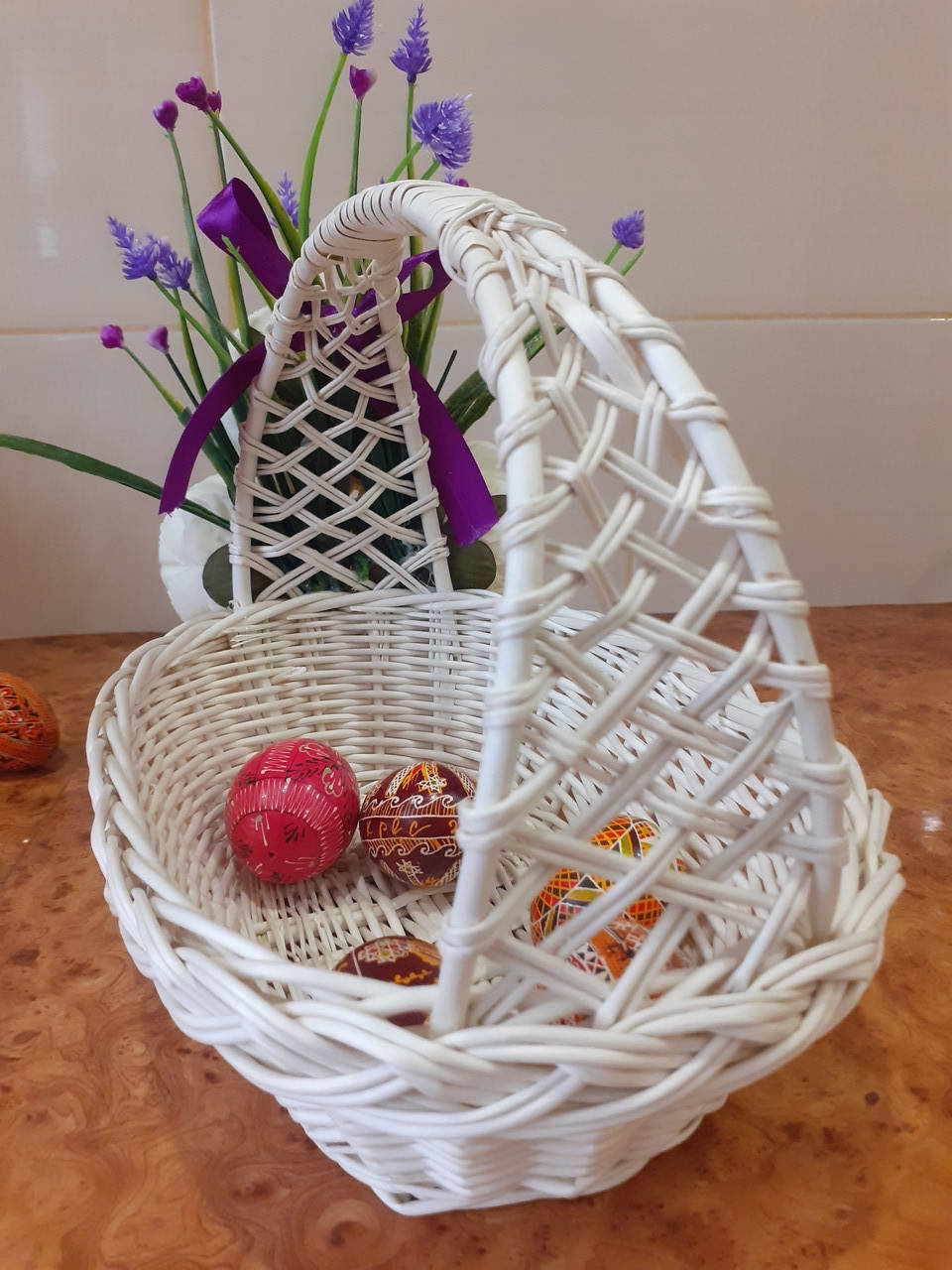 

Великодній кошик з декором.Пасхальная корзина. Пасхальный декор. Корзина для паски.