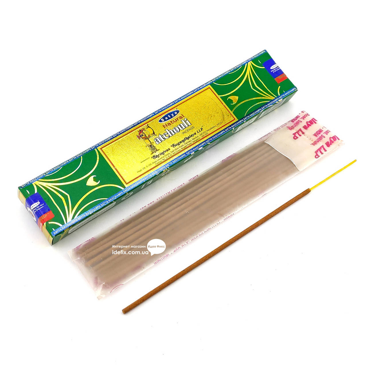 

Благовоние Natural Patchouli Satya 15 грамм. Аромапалочки Натуральный пачули (29223)