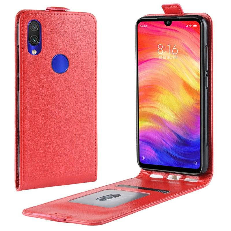 

Чехол IETP для Xiaomi Redmi Note 7 / Redmi Note 7 Pro Флип вертикальный кожа PU красный