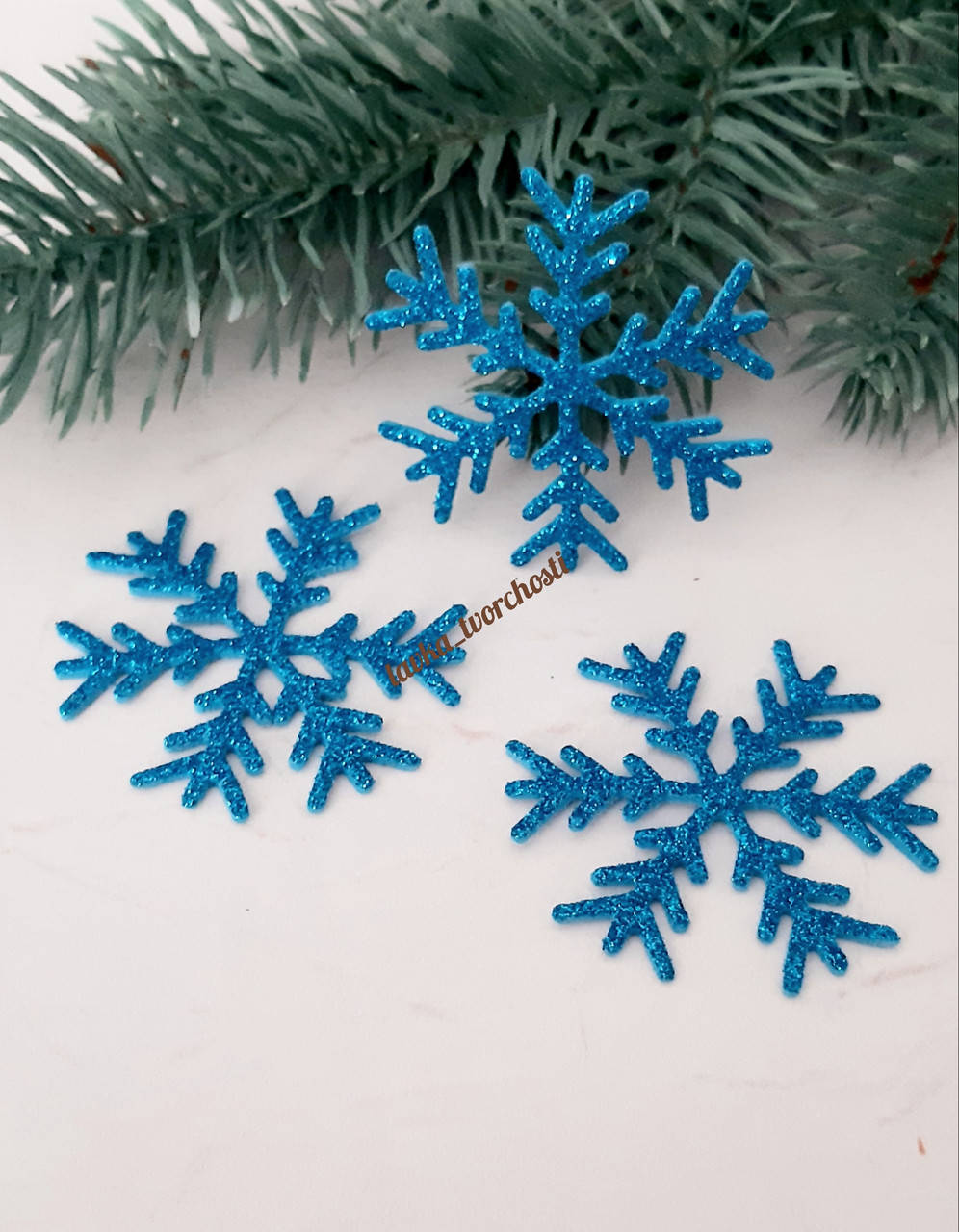 

Сніжинки 011 темно-голубий