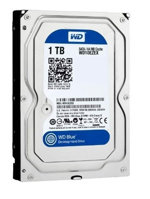 

Жесткий диск 3,5" HDD 1TB WD 7200 SATA IIl 64MB (WD10EZEX) Caviar Blue