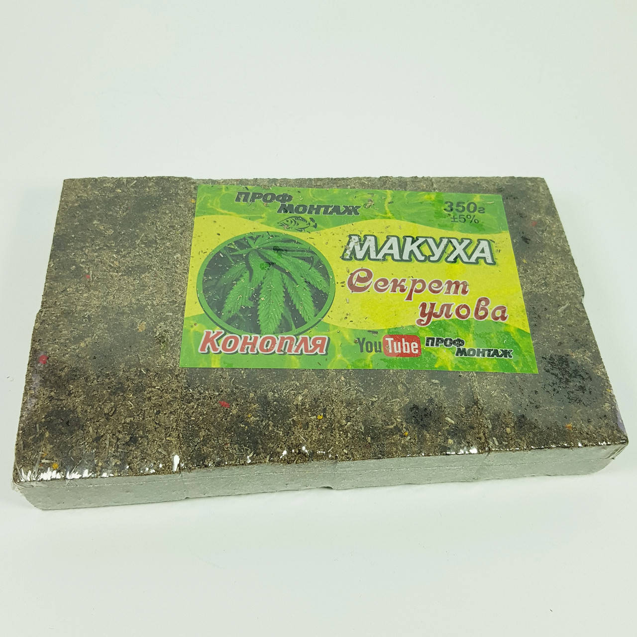 

Макуха для рыбалки в брикетах ПрофМонтаж 350г (конопля)