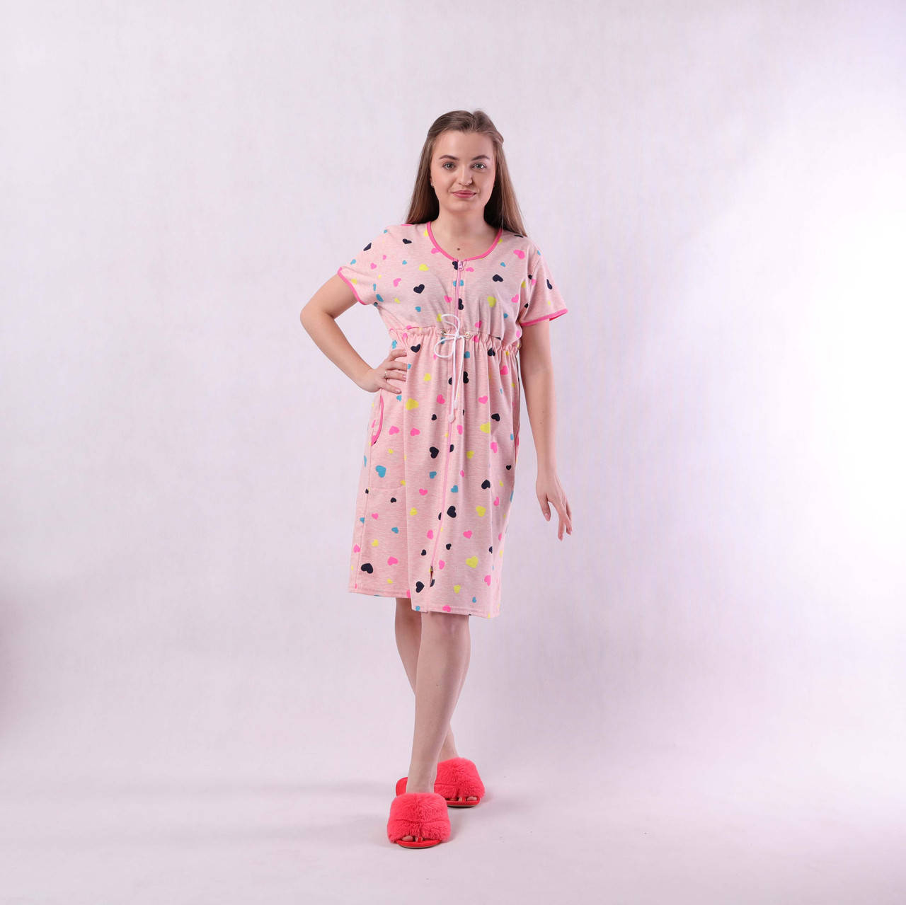 

Женский летний халат "Любава-Summer " р.50 и 54 50, Черный
