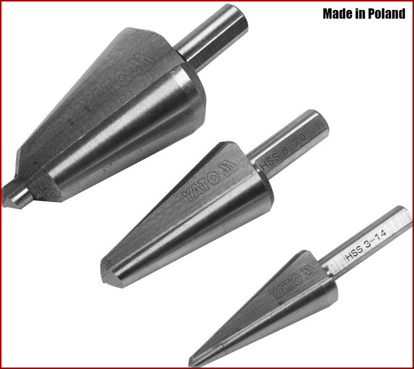 

Набор конусных сверл по металлу YATO YT-44730