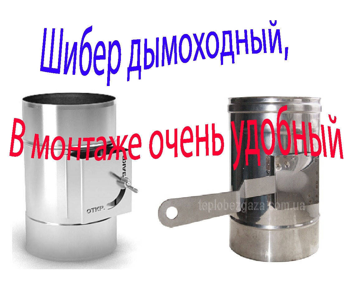 

Дымоходный регулятор тяги из нержавеющей стали AISI 304 без теплоизоляции Версия-Люкс