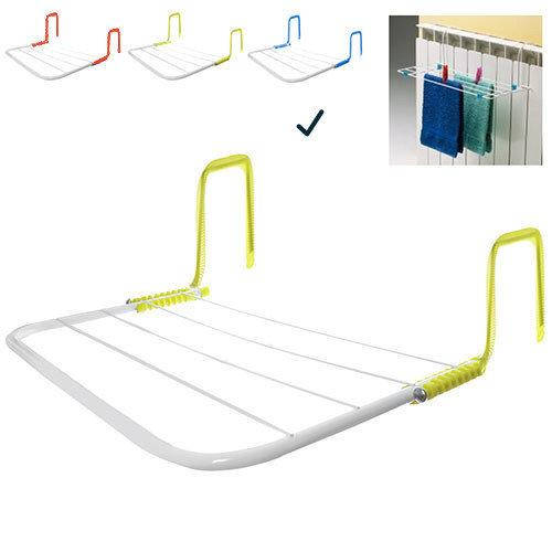 

Сушилка для белья Stenson R83558, 50х30 см, навесная (на балкон или батарею), белая с синим