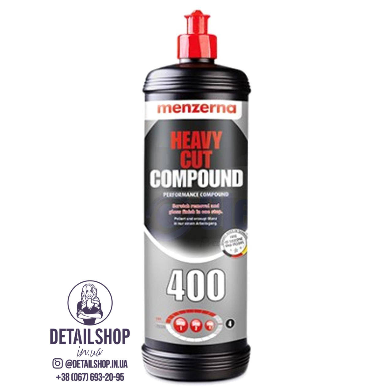 

MENZERNA Heavy Cut Compound 400 крупнозернистая полировальная паста , 1кг