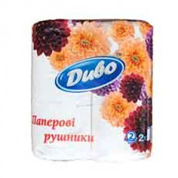 

Полотенца бумажные 2 рулона в упаковке Дыво, Белый