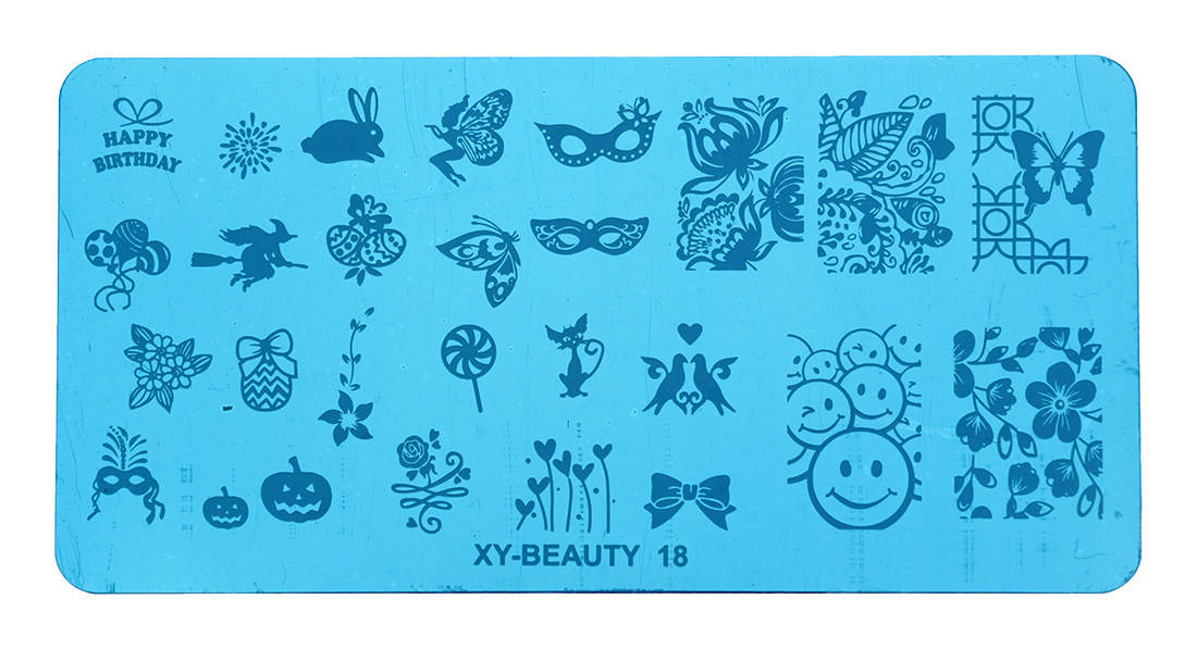

Пластина для стемпинга металлическая XY-Beauty 18