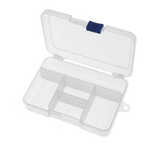 

Коробка органайзер кейс для снастей бисера 140x95x33мм 5 ячеек