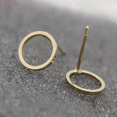 

Минималистичные серьги гвоздики пусеты круг