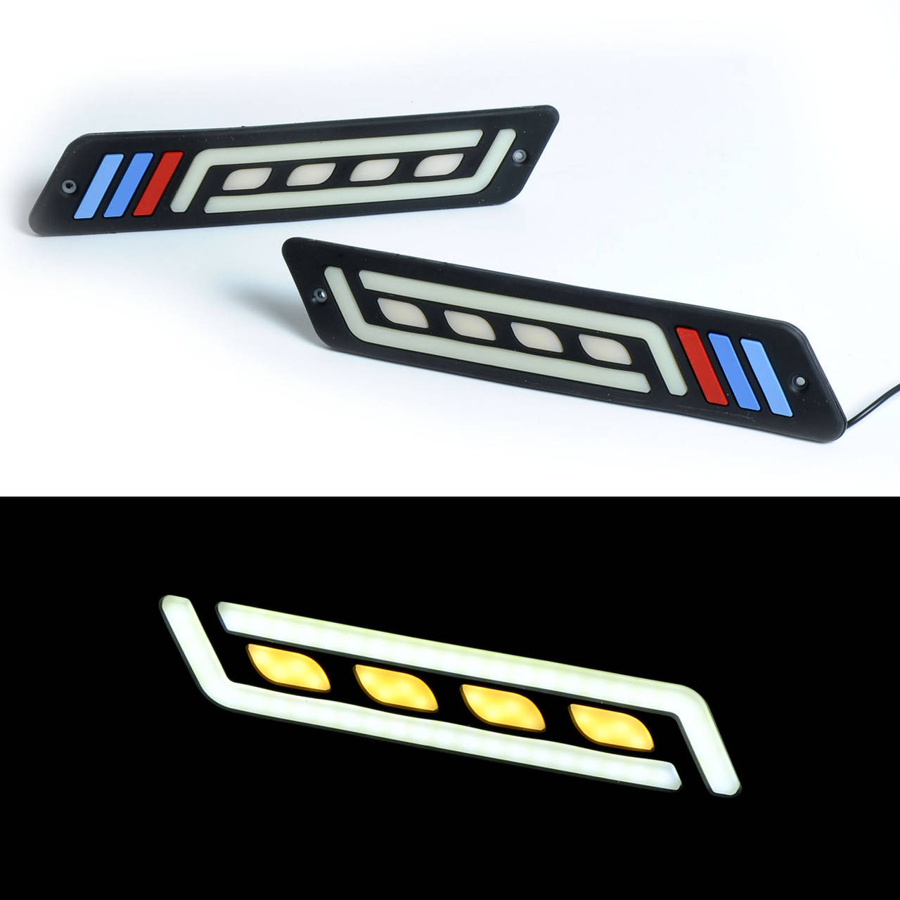 

Силиконовые дневные ходовые огни DRL #10 с режимом поворота12V 40*6*2см