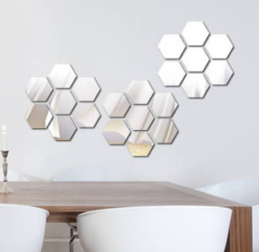 

Акриловое зеркало «Сота» 200×173×100×1 мм 1 шт серебро