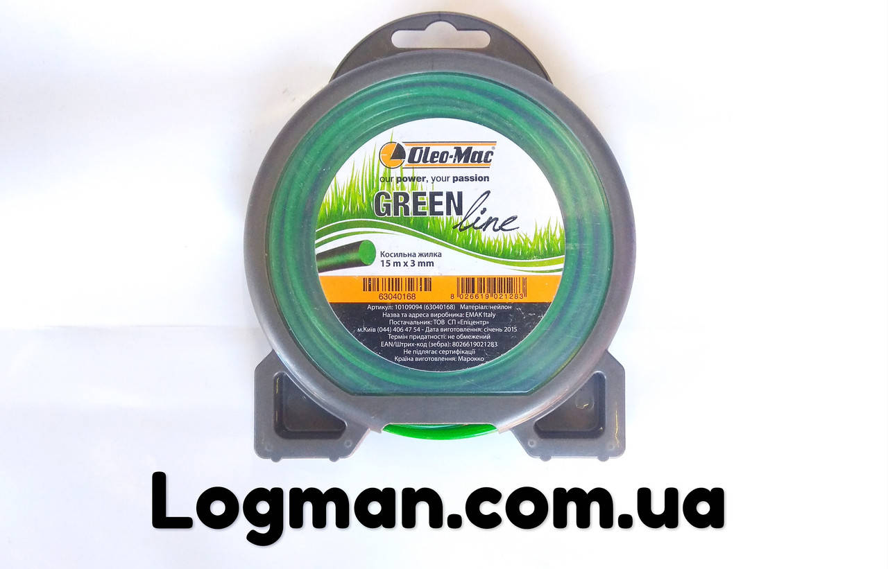 

Косильная Леска\Жилка, круглая, Oleo-mac 3.0х15м