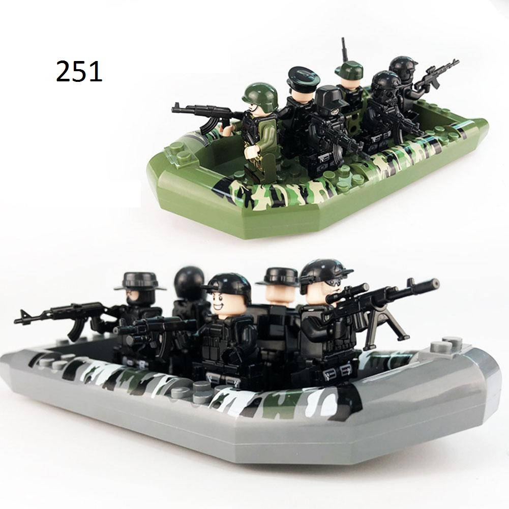 

12 фигурок с лодками SWAT спецназовцы военные армия Лего Lego