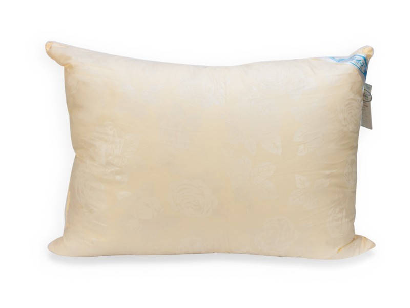 

Мягкая Подушка Лебяжий Пух Leleka-Textile 50x70 Чехол Тик Желтая Роза, Желтый