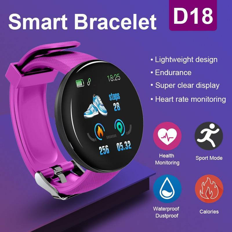 

Смарт-часы Smart Watch D18 с функцией тонометра violet