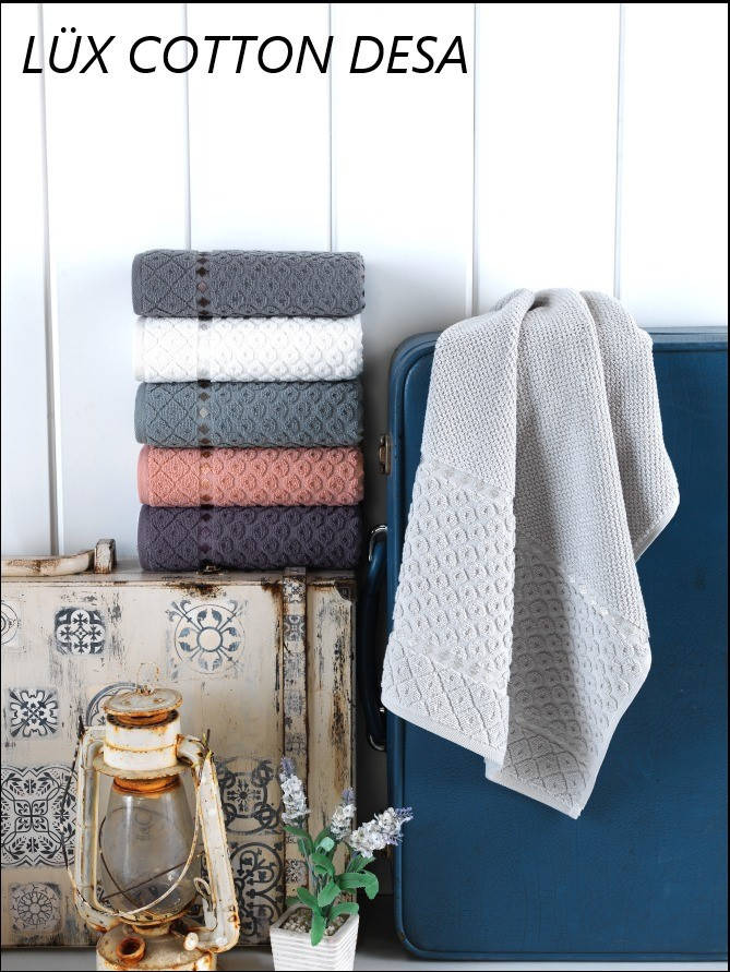 

Набор банных турецких полотенец Cestepe LUX Cotton DESA 70х140 см, Разные цвета