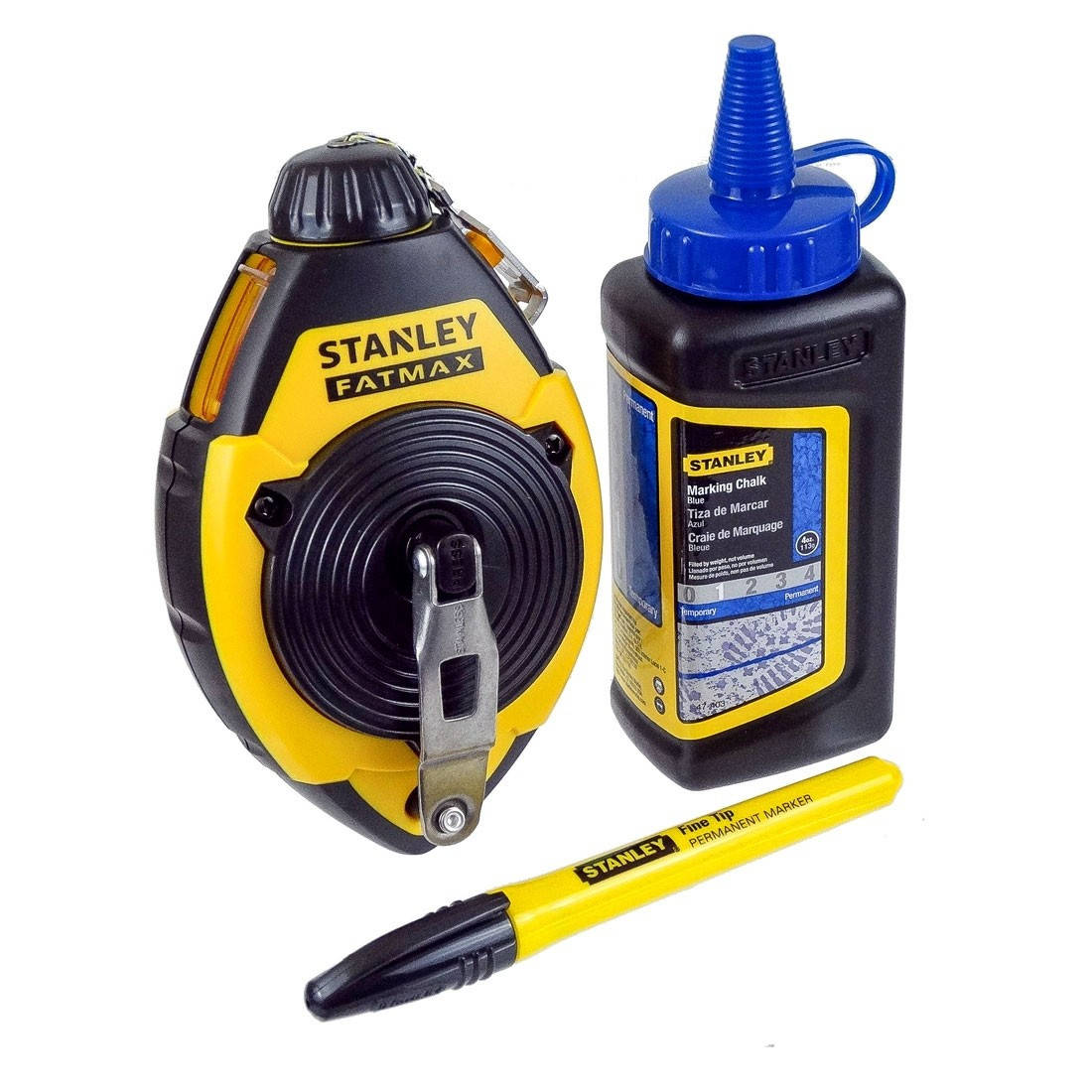 

Шнур разметочный 30 м Fatmax пудра 113 грамм и маркер Stanley 0-47-681