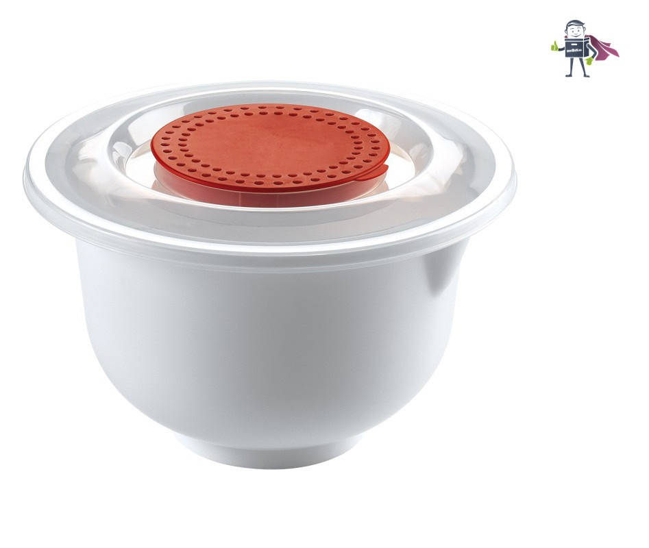 

Миска для миксера с крышкой Heidrun Kitchen Mix, d24 h13,5 , 3,0 л (HDR-1963), Белый