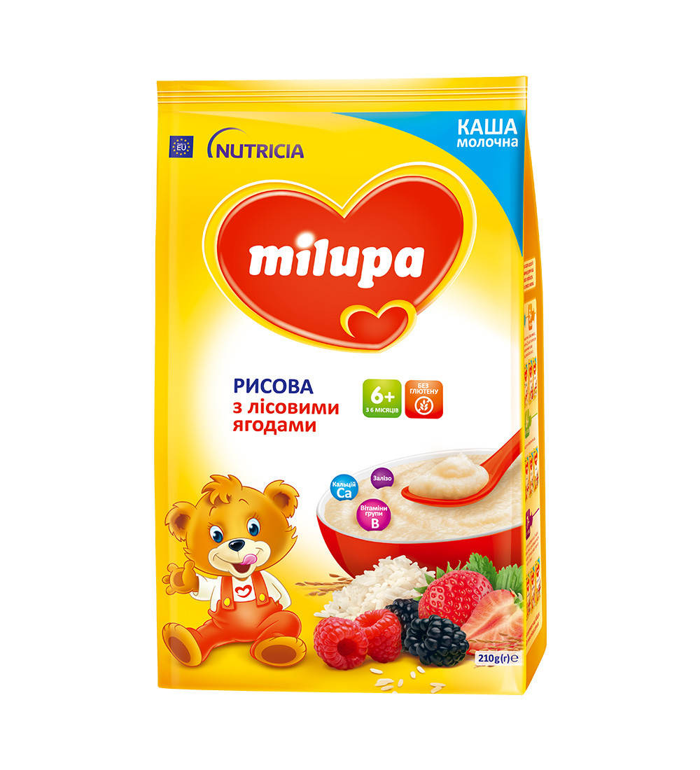 

Каша молочная Рисовая с лесными ягодами Milupа (Милупа) с 6 мес, 210 гр.