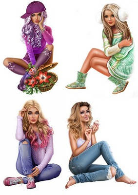 

Вафельна картинка для кондитерских виробів Для жінок (листок А4) 43