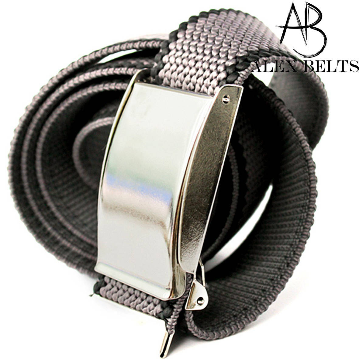 

Ремень джинсовый резинка пряжка зажим (серая с черным буртом) 40 мм - купить оптом в Одессе