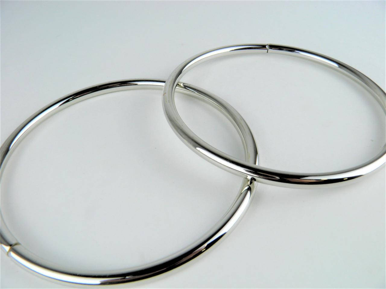 

Круглая ручка для сумки, кольцо 10 см, металл, никель