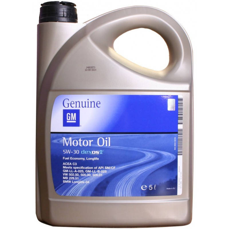 

Моторное масло General Motors Dexos2 5W-30 5л
