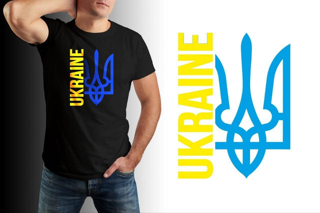 

Футболка патриотическая с принтом Черная Мужская. Худи Украина принт S M L X ,XXL