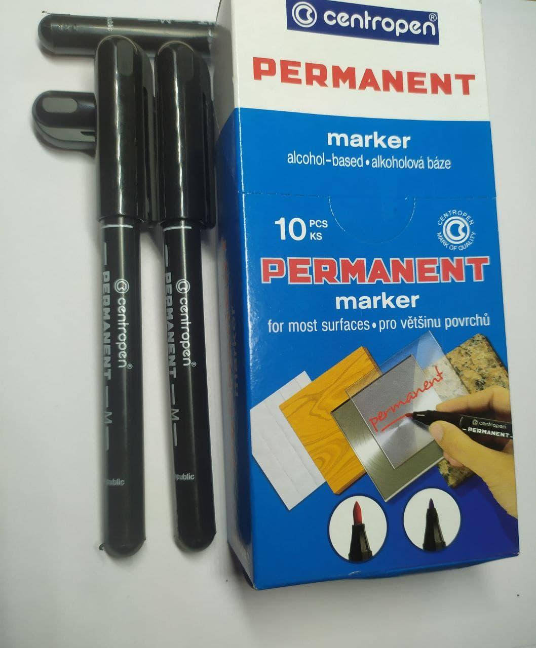 

Маркер перманентный тонкий centropen черный (1мм)