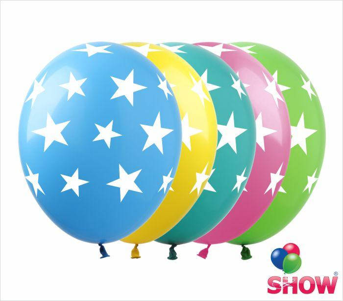 

Шар воздушный "ЗВЕЗДЫ " 12 "(30см)
