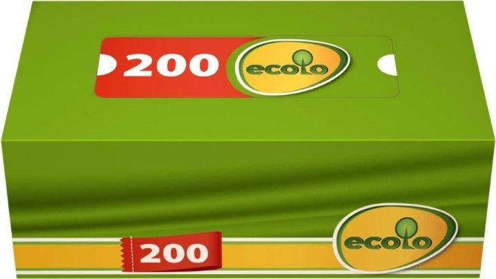 

Салфетки косметические Ecolo 200л (пенал)