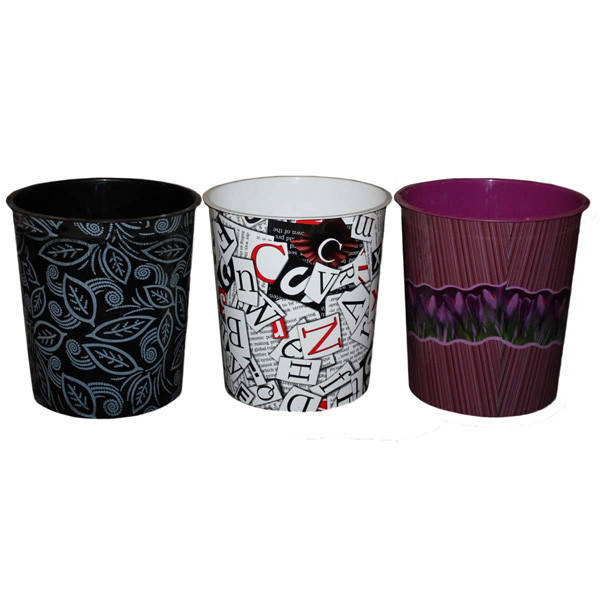 

Корзина для мусора с рисунком,цветная 8л ПОЛИМЕРАГРО